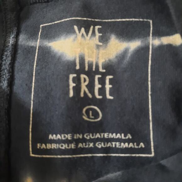 We The Free Womens Oversized Navy Tye-Dye Long Sleeve T-Shirt Size Large - Picture 4 of 8